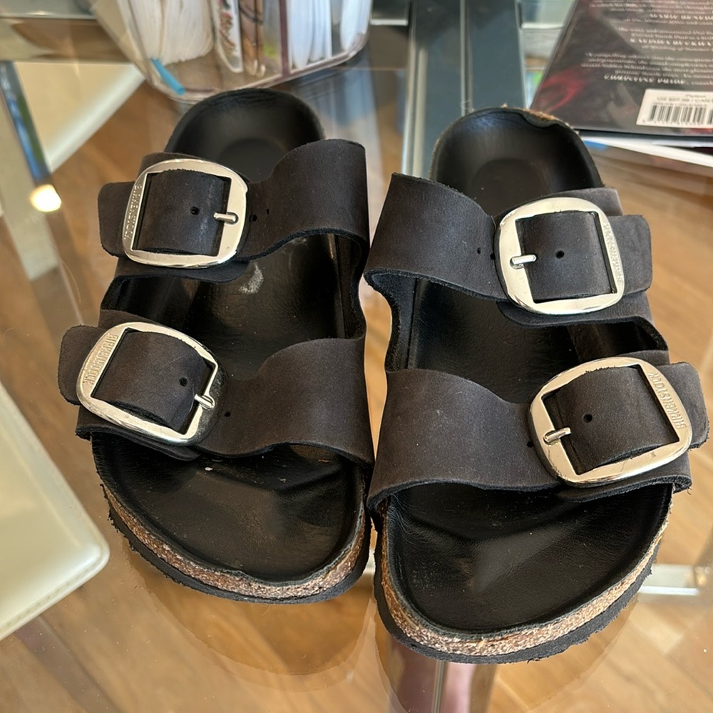 Birkenstock Arizona big buckle slide sandals